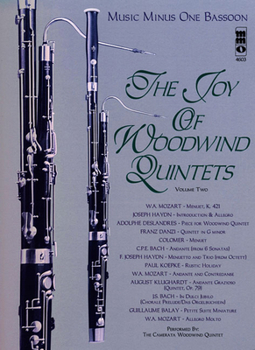 Paperback Music Minus One Bassoon: The Joy of Woodwind Quintet (Woodwind Quintets, vol. II) Book