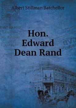 Paperback Hon. Edward Dean Rand Book