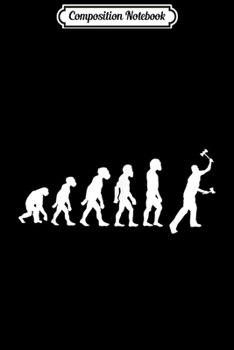 Composition Notebook: Funny Human Axe Throwing Evolution Lumberjack Target Thrower  Journal/Notebook Blank Lined Ruled 6x9 100 Pages