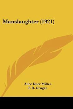 Paperback Manslaughter (1921) Book