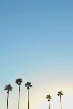 Journal: 150 Dot Grid Sheets, 6x9 Inches, Tropical Palm Trees, Plan Your Day and Organize Your Life, Tracker, Productivity Diary, Notebook (BLUE)