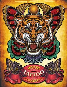 Paperback Tattoo Coloring Book: Hand-drawn set of old school Tattoos Coloring Book (Relaxing, Inspiration) Book