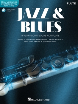 Paperback Jazz & Blues: Instrumental Play-Along for Flute [With] Book