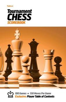 Paperback Tabiya Tournament Chess Scorebook: Cover Style: White with Orange Graphic Book