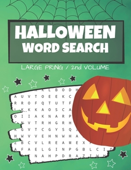 Halloween Word Search: Puzzle Book Large Print - 80 Halloween Puzzles (Edition/Volume 2)