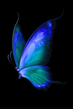 My Black Journal Blue Butterfly Pocket-Sized