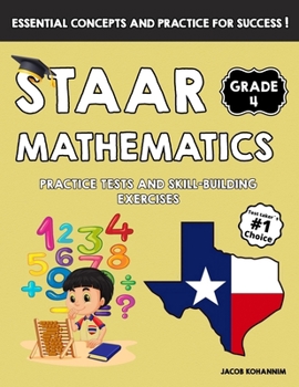 Paperback STAAR Grade 4 Math: Practice Tests and Skill-Building Exercises Book