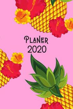 Paperback Planer 2020: Monats- und Wochenplaner Organizer Rosa Ananas-Muster [German] Book