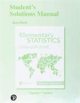 Paperback Student Solutions Manual for Elementary Statistics: Picturing the World Book