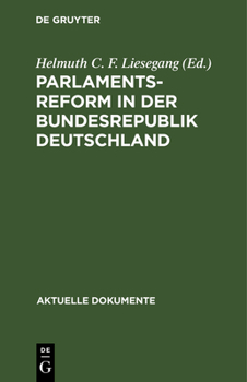 Hardcover Parlamentsreform in der Bundesrepublik Deutschland [German] Book