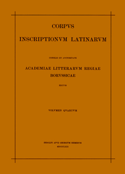 Paperback Inscriptiones Parietariae Pompeianae Herculanenses Stabianae [Latin] Book