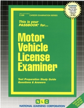 Spiral-bound Motor Vehicle License Examiner Book