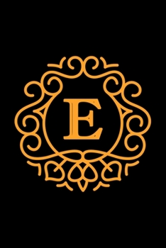 E: monogram initial Letter E - Personalized Initial Monogram Letter E  College Ruled Notebook - 6 x 9 inch Pocket Size: Cute Alphabet Vintage ...
