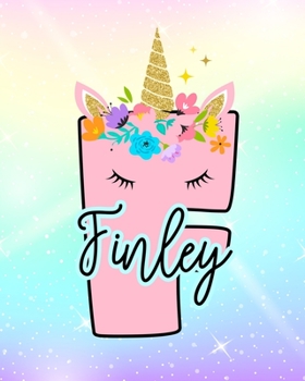 Finley: Girls Unicorn Journal to Write In Personalized Journal
