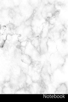 Notebook: Marble,  White,  Background,  Pattern Notebook / Journal / Diary / Composition book - 6 x 9 inches (15,24 x 22,86 cm), 150 pages, glossy finish.