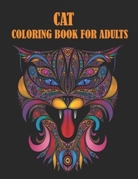 Paperback Cat Coloring Book For Adults: 50 unique designs for cats lovers Book