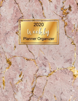 Weekly Planner Organizer: 1Years Weekly Planner, Daily and Weekly Calendar Agenda Organizer, Personal Planner Organizer and Calendar Planner) Golden and Marble Texture Cover Design