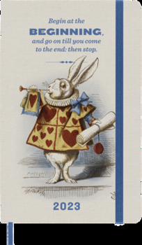 Moleskine Limited Edition 2023 Weekly Notebook Planner Alice in Wonderland, 12m, Large, Rabbit, Hard Cover (5 X 8.25)