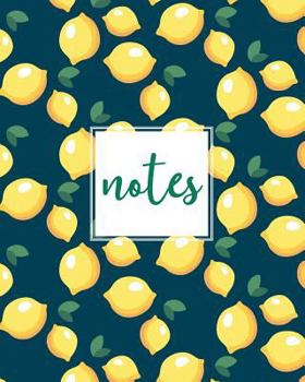 Paperback Notes, Composition Notebook: Navy Lemons, 150 Pages, Medium (College) Ruled, 6" x 9" Book