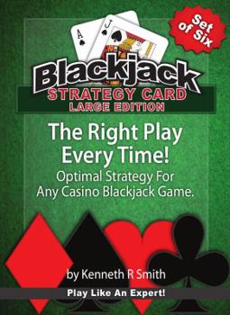 Cards Set of Six Blackjack Strategy Cards - Large Edition Book