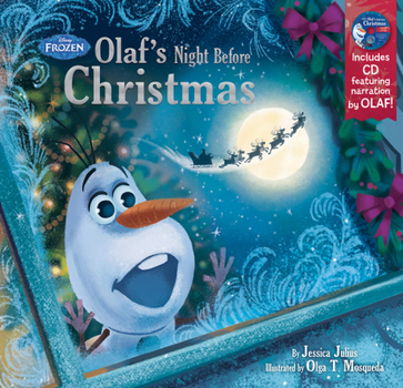 Hardcover Frozen Olaf's Night Before Christmas Book & CD Book