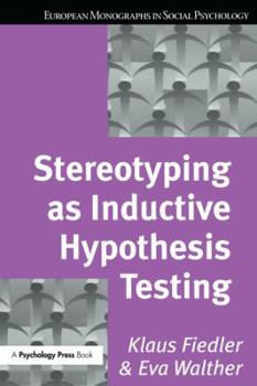 Paperback Stereotyping as Inductive Hypothesis Testing Book