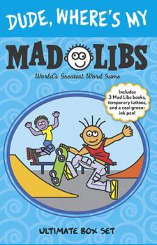 Paperback Dude, Where's My Mad Libs: Ultimate Box Set [With Green Ink Pen and Temporary Tattoos] Book