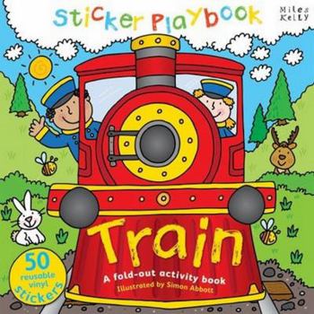 Spiral-bound Sticker Playbook Train: A Fold-Out Story Activity Book for Toddlers Book