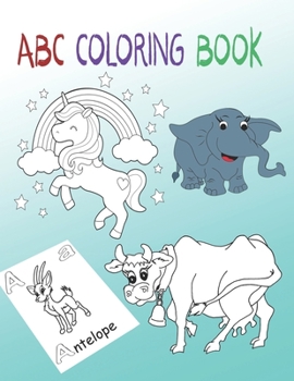 Paperback ABC coloring book: abc coloring book alphabet and animals, 2020 [Large Print] Book