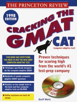 Paperback Cracking the GMAT CAT, w/ Sample Tests on CD-ROM, 1998 Edition Book