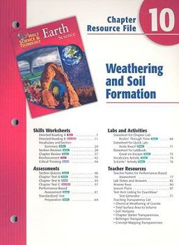 Paperback Holt Science & Technology Earth Science Chapter 10 Resource File: Weathering and Soil Formation Book