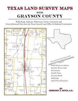 Paperback Texas Land Survey Maps for Grayson County Book