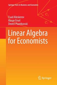 Paperback Linear Algebra for Economists Book