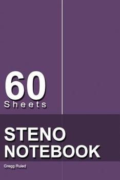 Steno Notebook : 6 X 9 , 60 Sheets, Writing Pad for Notes,Gregg Ruled, (Purple)-[Professional Binding]