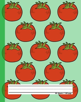 Tomato 2 - Primary Story Journal: Dotted Mid line and Picture Space | Grades K-2 School Exercise Book | 50 Story Pages (Kids Composition Notebooks)