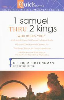 Paperback 1 Samuel Thru 2 Kings: Who Rules You? Book