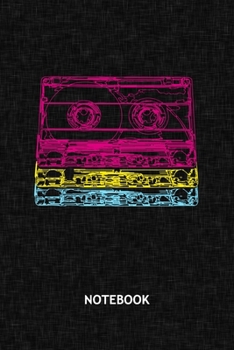 NOTEBOOK: 90s Kids Note Book Grid-lined 6x9 - Music Journal A5 Gridded - 90s Kids Planner 90s Party 120 Pages SQUARED - Old School Music Diary I Love The 80s Soft Cover - Partygoer Birthday Present