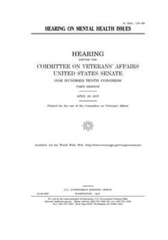 Paperback Hearing on mental health issues Book