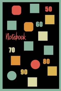 Notebook: Classic Vintage 60s 70s Notebook Wide Ruled Lined Journal 6x9 Inch ( Legal ruled ) Family Gift Idea Mom Dad or Kids in Holidays