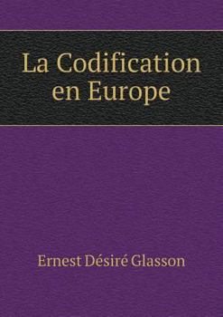 Paperback La Codification en Europe [French] Book