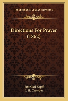 Paperback Directions For Prayer (1862) Book