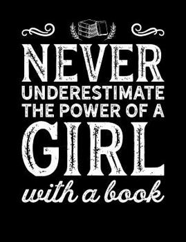 Paperback Never Underestimate a Girl with a Book: Composition Notebook for Book Lovers, Readers and Bibliophiles Book