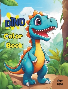 Paperback Dino Color Book: For Kids Book