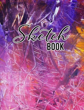 Paperback Sketch Book: Large Notebook for Drawing, Sketching, Painting, Writing or Doodling, 110 Pages, 8.5"x11", abstract colors Cover (vol. Book