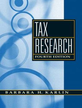 Paperback Tax Research (4th Edition) Book