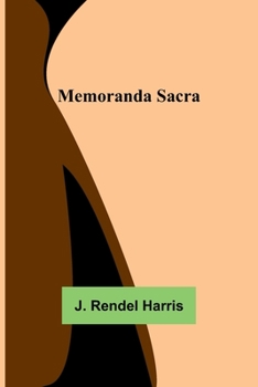 Paperback Memoranda Sacra Book