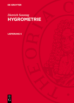 Hardcover Dietrich Sonntag: Hygrometrie. Lieferung 5 [German] Book