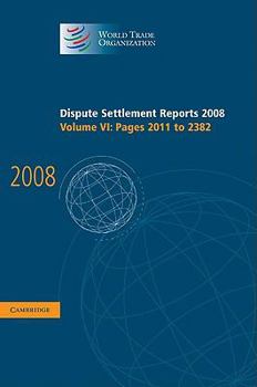 Hardcover Dispute Settlement Reports 2008 Book