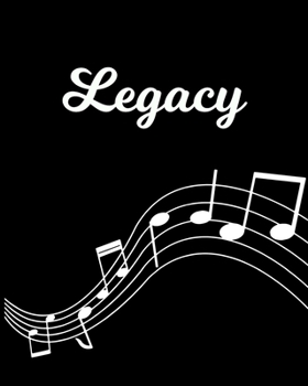 Legacy: Sheet Music Note Manuscript Notebook Paper | Personalized Custom First Name Initial L | Musician Composer Instrument Composition Book | 12 ... Guide | Create Compose & Write Creative Songs