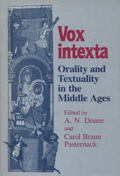 Paperback Vox Intexta: Orality and Textuality in the Middle Ages Book